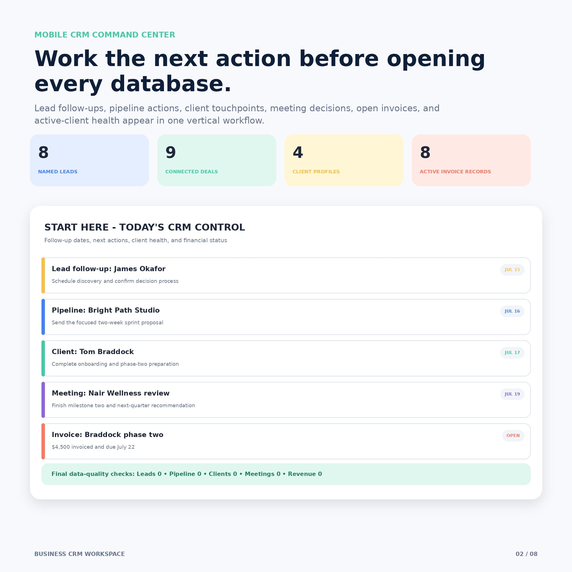 Business CRM Workspace - Premium Notion Template