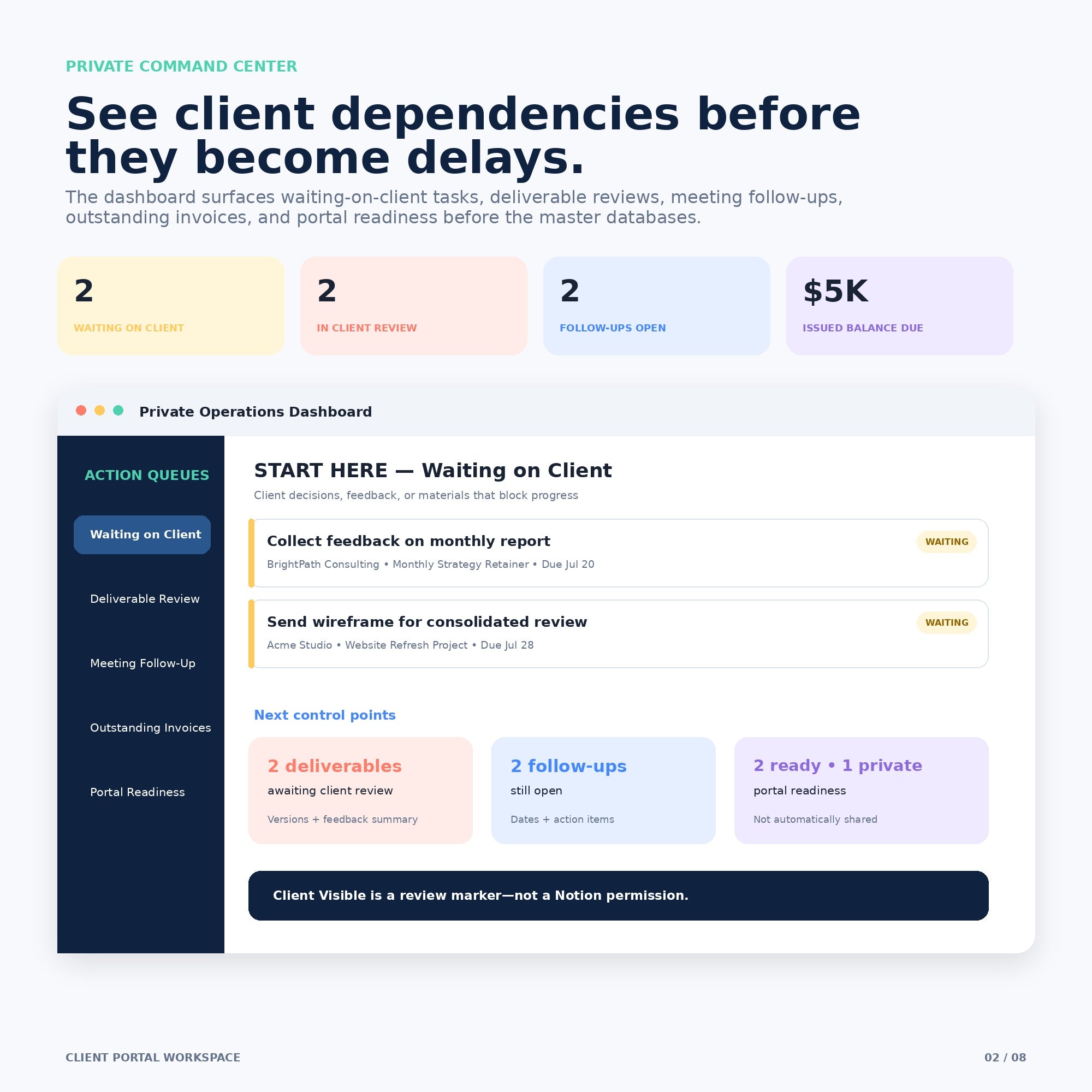 Client Portal Workspace - Premium Notion Template