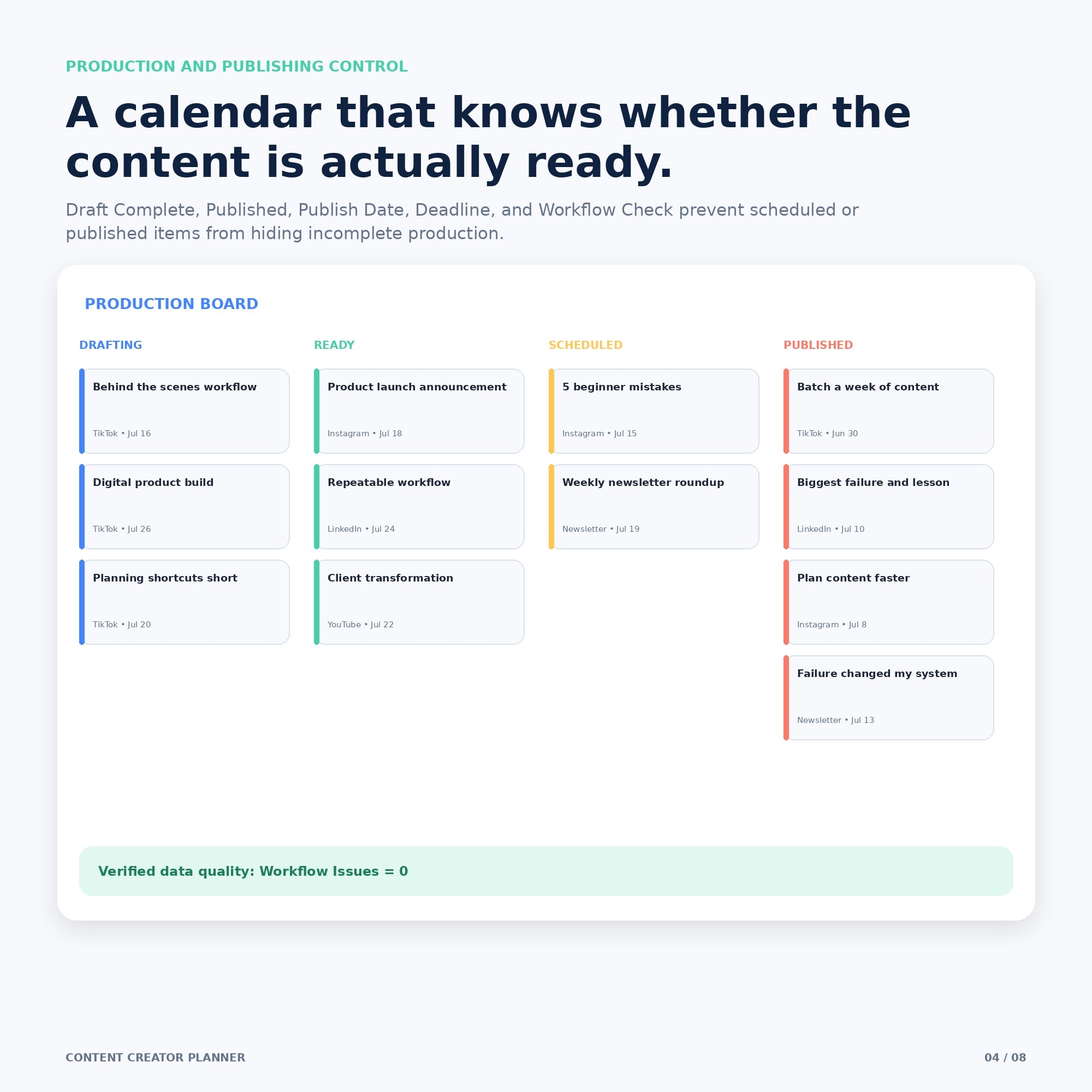 Content Creator Planner - Premium Notion Template