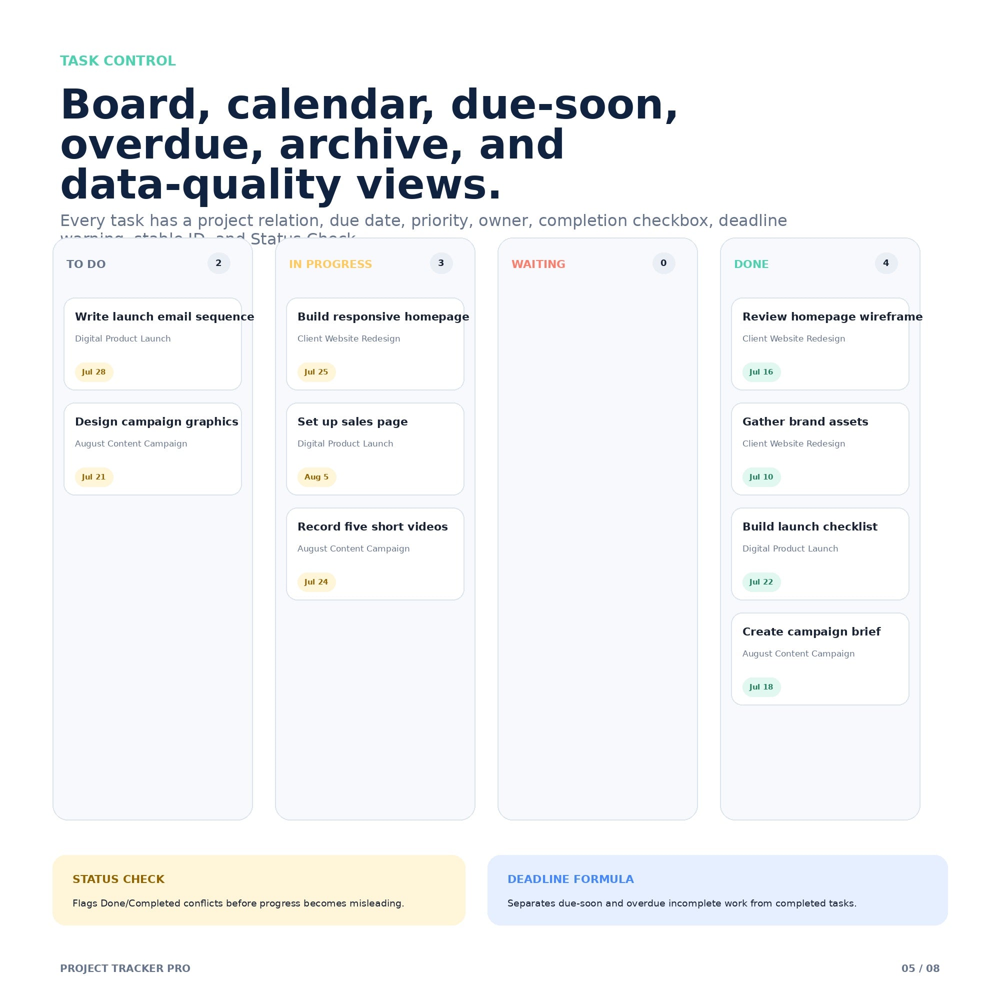 Project Tracker Pro - Premium Notion Template