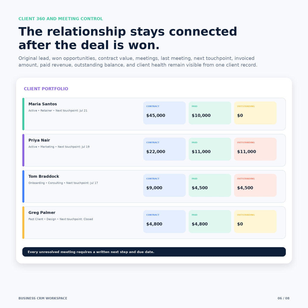 Business CRM Workspace - Premium Notion Template