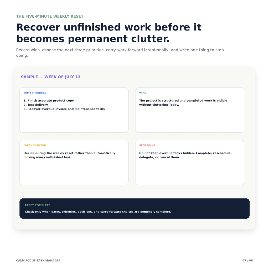 Calm Focus Task Manager - Premium Notion Template