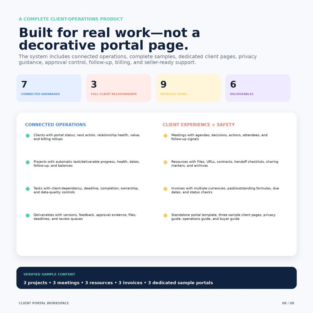 Client Portal Workspace - Premium Notion Template