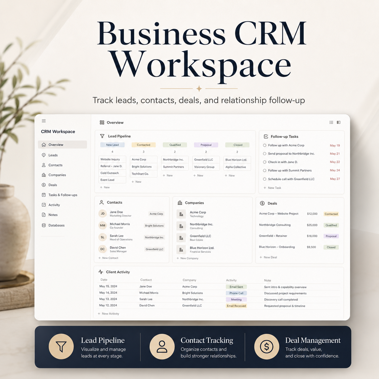10 Premium Notion Business Templates Bundle